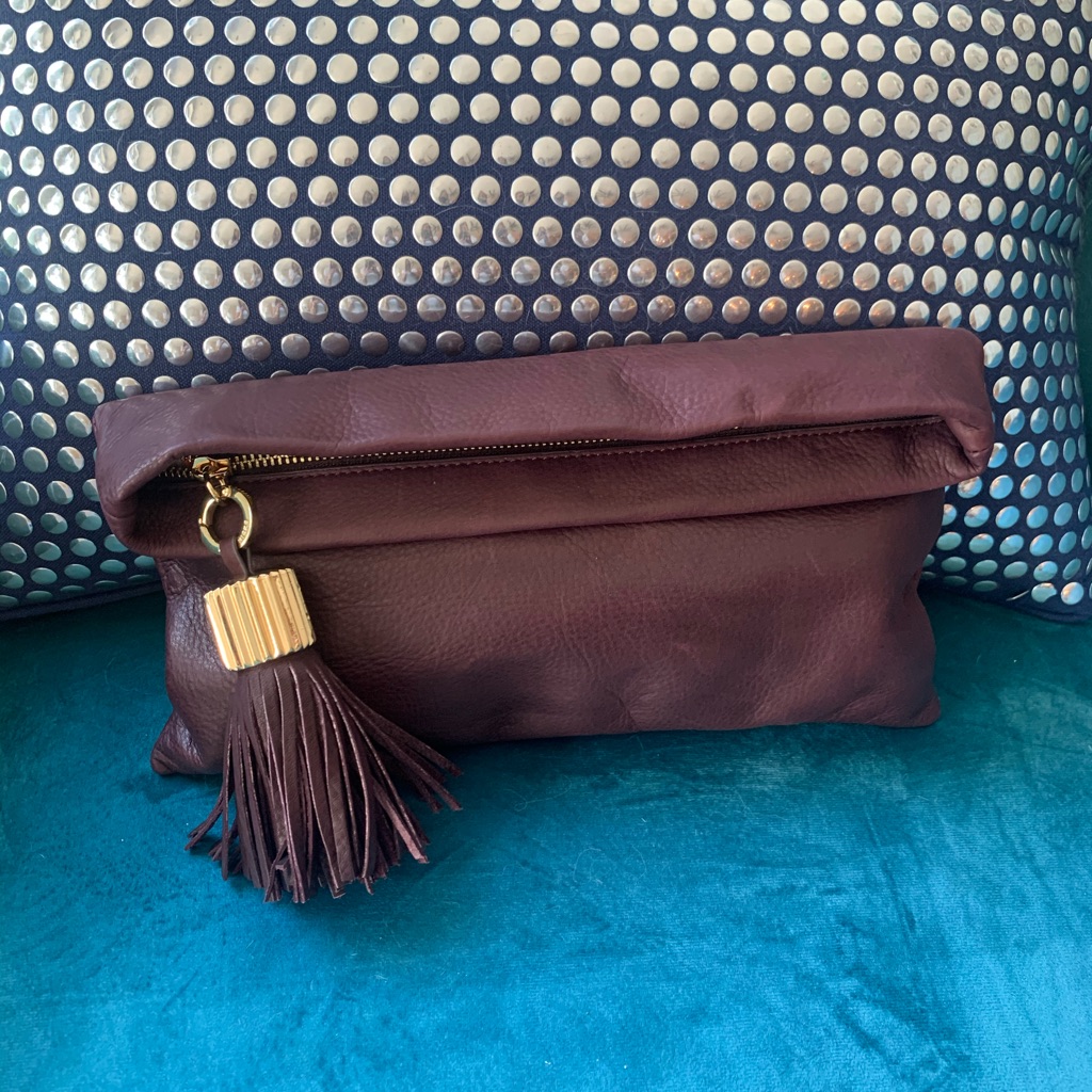$274 India Hicks Carmen Clutch In Wine